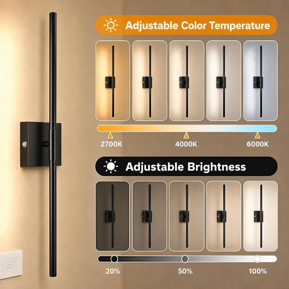 GISTAR battery-operated wall sconce, product view 3