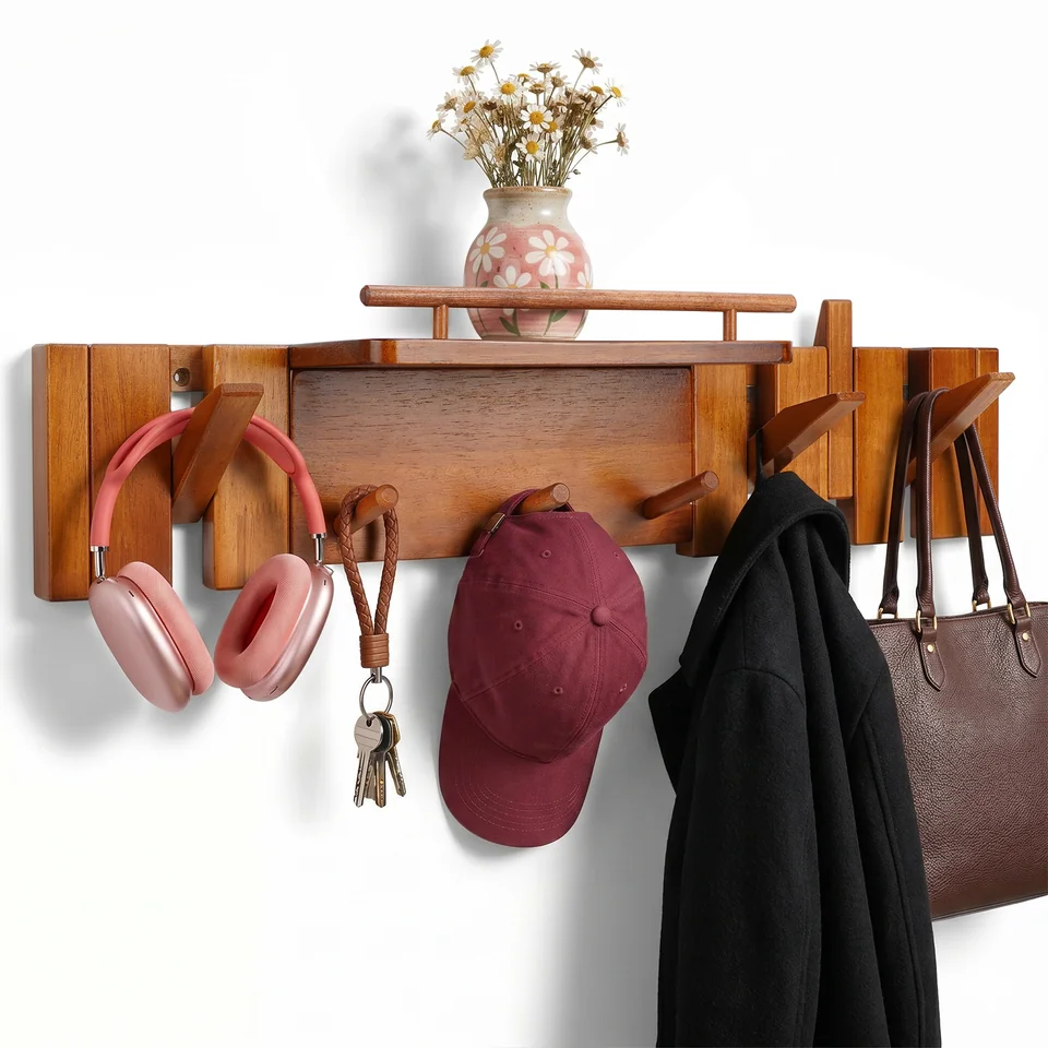 GISTAR wall-mounted hanger ready for everyday coats, bags, and keys