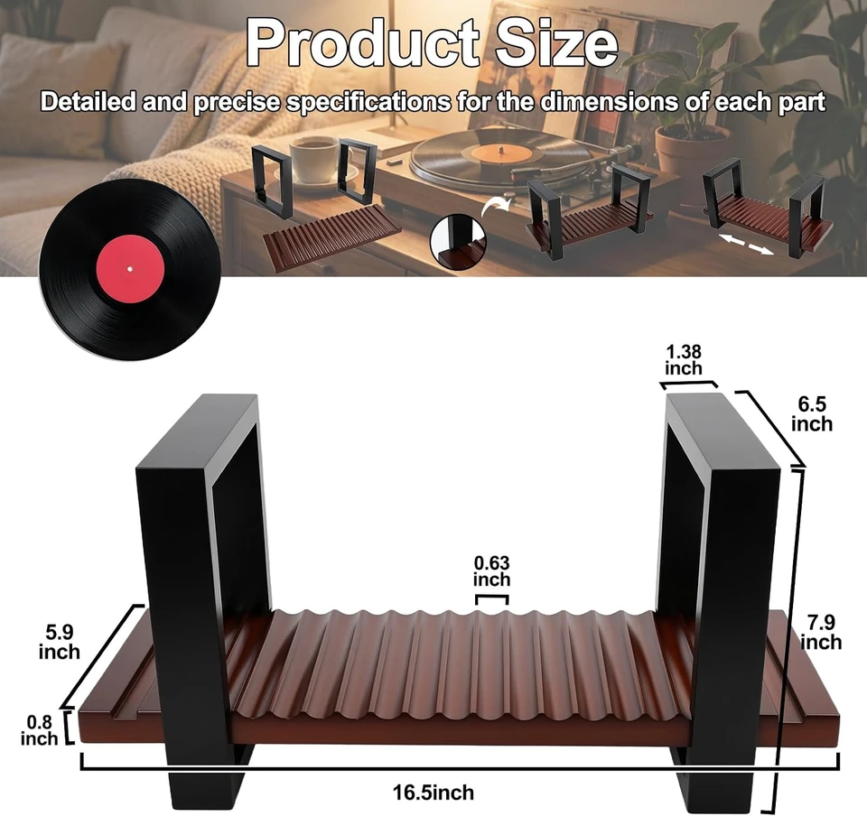 GISTAR adjustable vinyl record holder, product view 6
