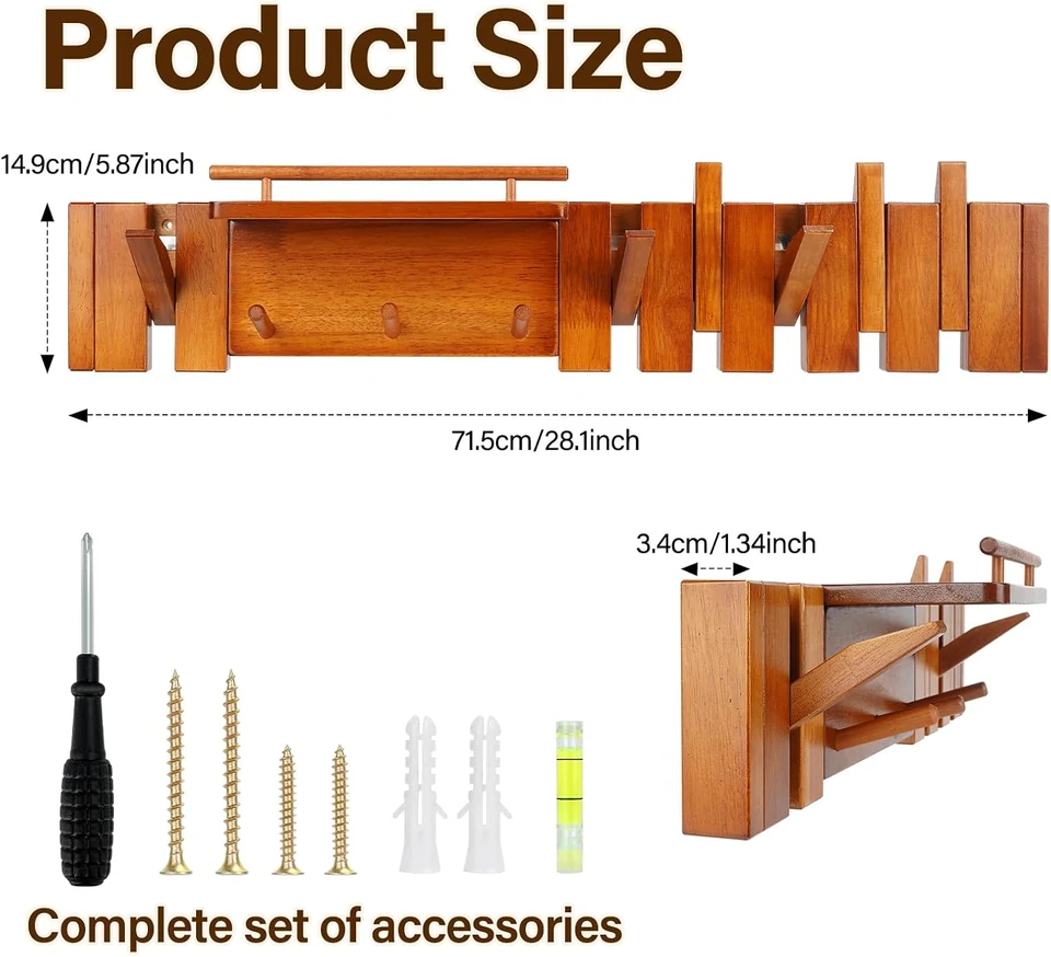 GISTAR wall-mounted hanger 9-hook product view 6